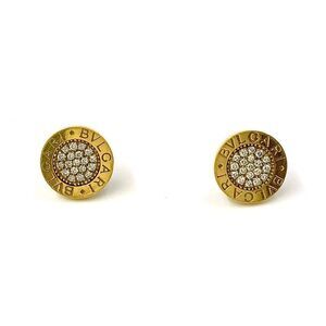 Bvlgari Pave 18K Yellow Gold Yellow Gold Earrings